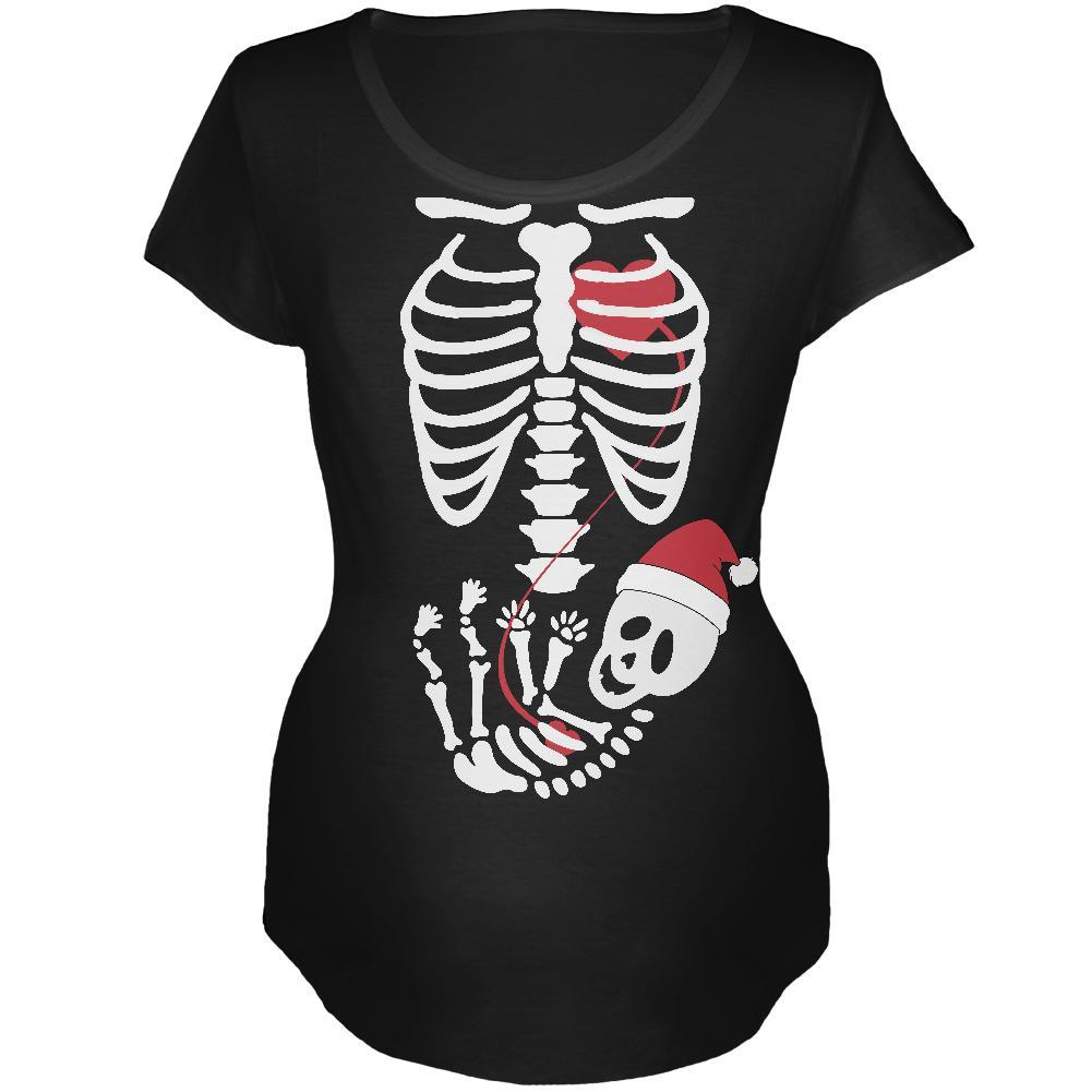 Pregnant Skeleton Baby Girl Halloween Costume T-Shirt