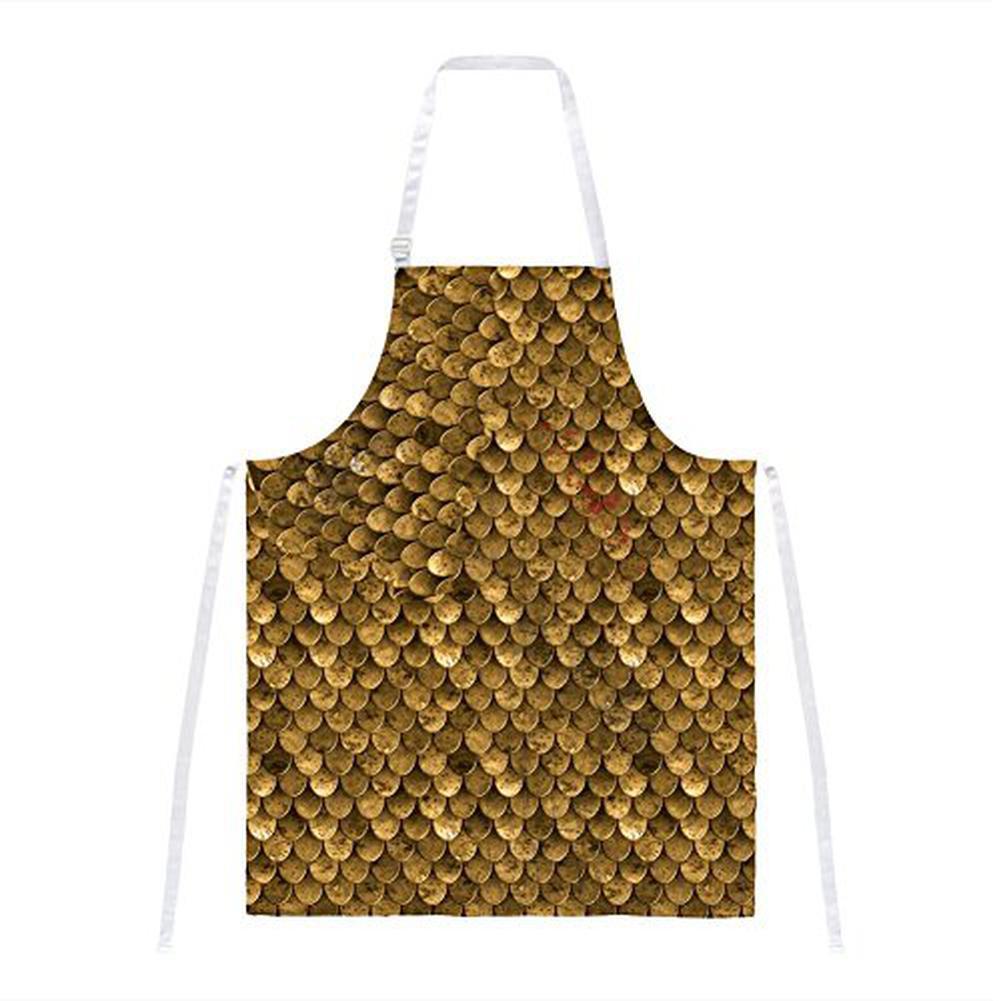 Halloween Battle Damage Bronze Scale Armor Costume All Over Apron