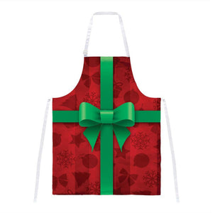 Red Christmas Present Costume All Over Apron