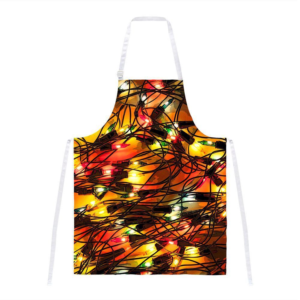 Tangled Christmas Lights All Over Apron