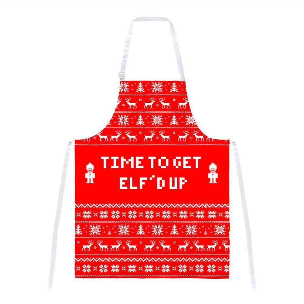 Christmas Time to Get Elf'd Up Ugly Sweater All Over Apron