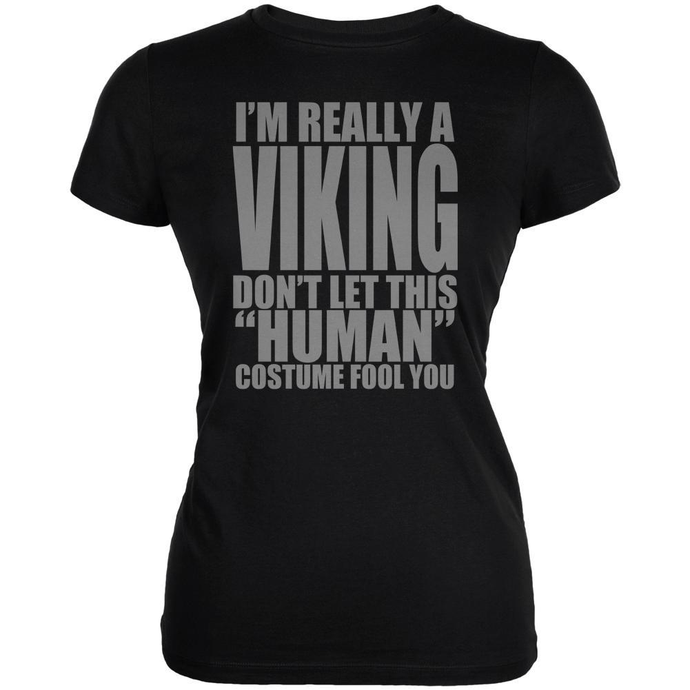 Halloween Human Viking Costume Juniors Soft T Shirt