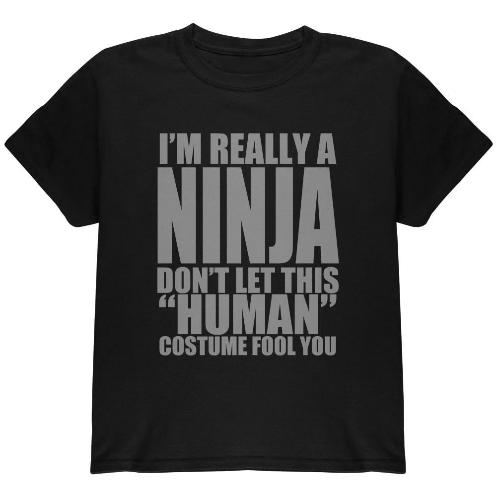 Halloween Human Ninja Costume Youth T Shirt