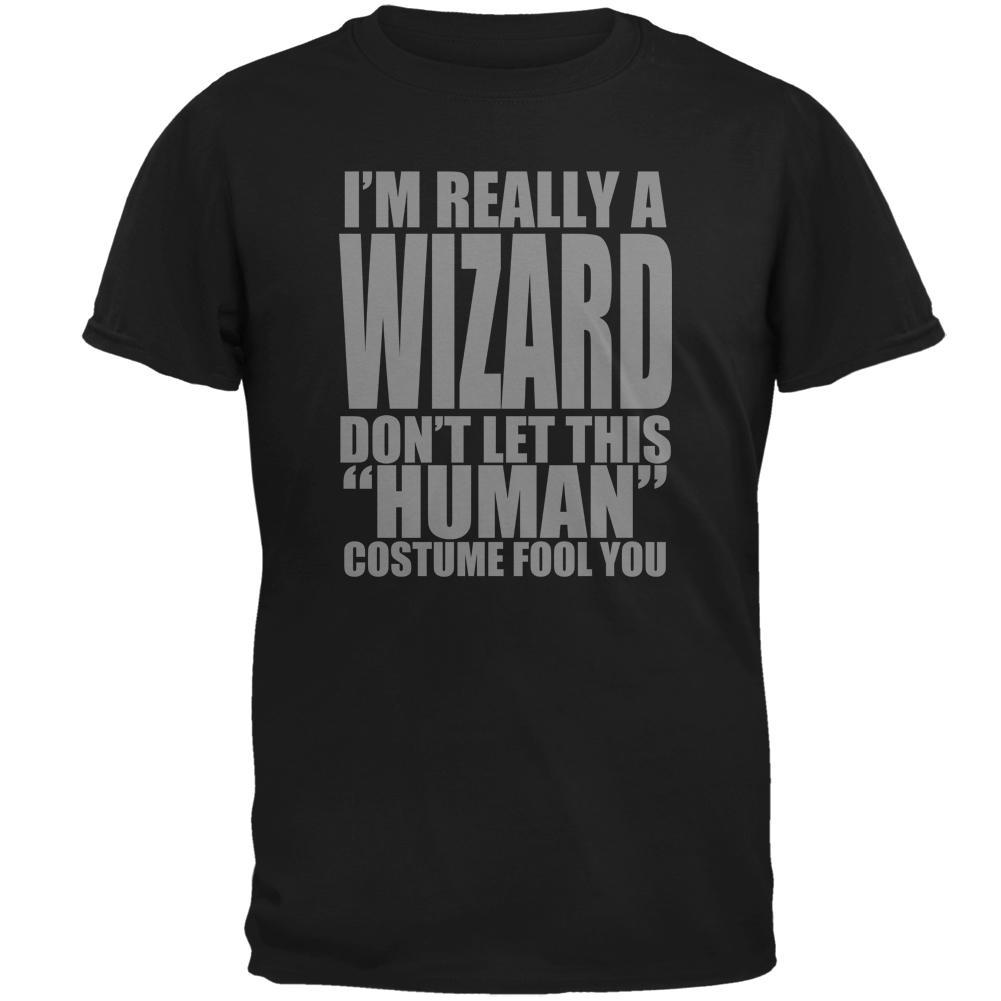 Halloween Human Wizard Costume Mens T Shirt