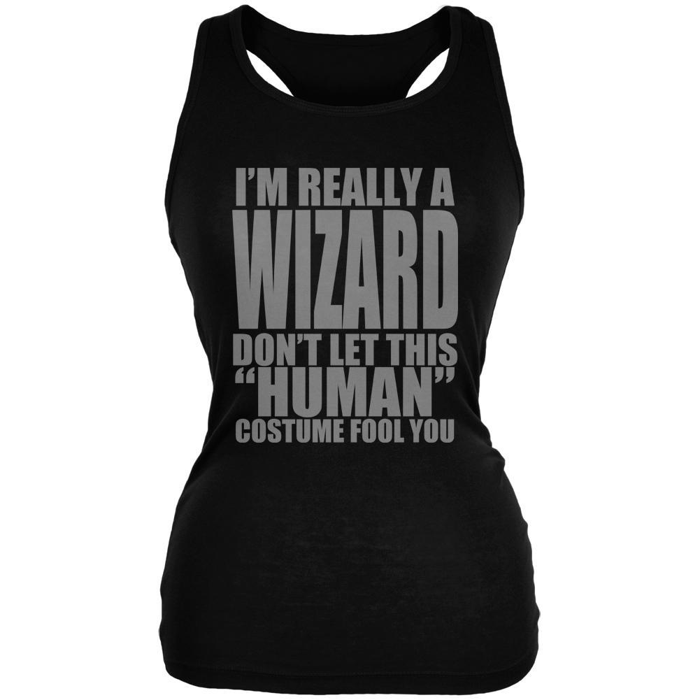 Halloween Human Wizard Costume Juniors Soft Tank Top
