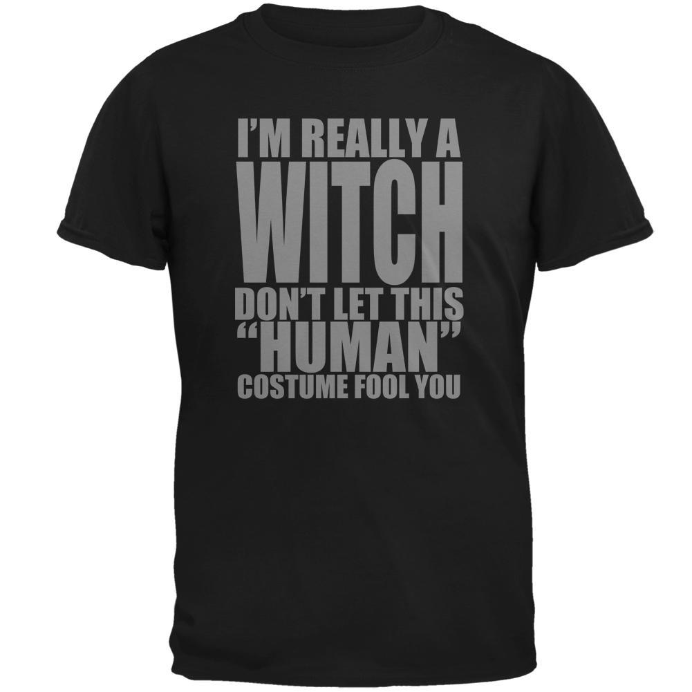 Halloween Human Witch Costume Mens T Shirt