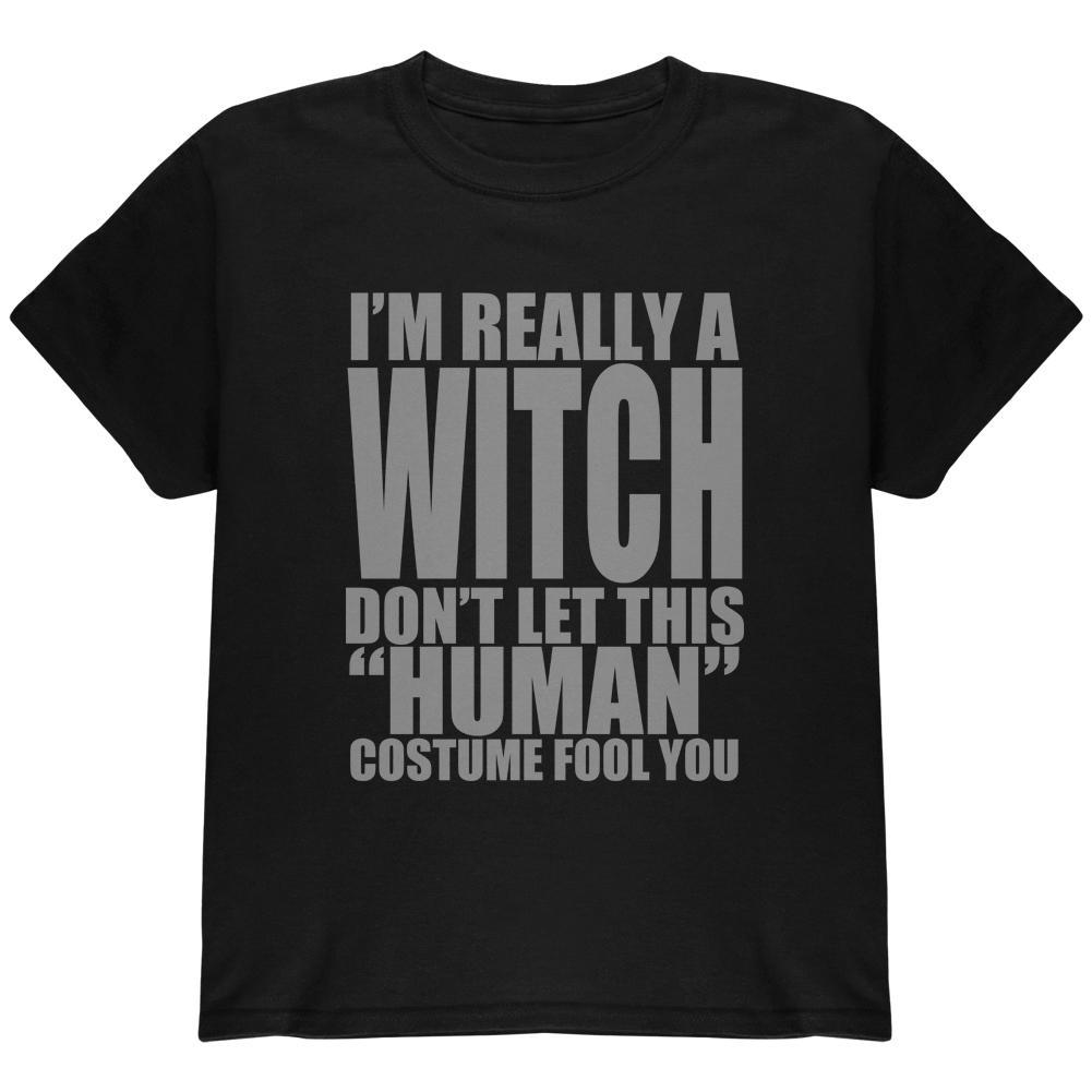 Halloween Human Witch Costume Youth T Shirt