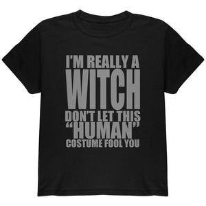 Halloween Human Witch Costume Youth T Shirt