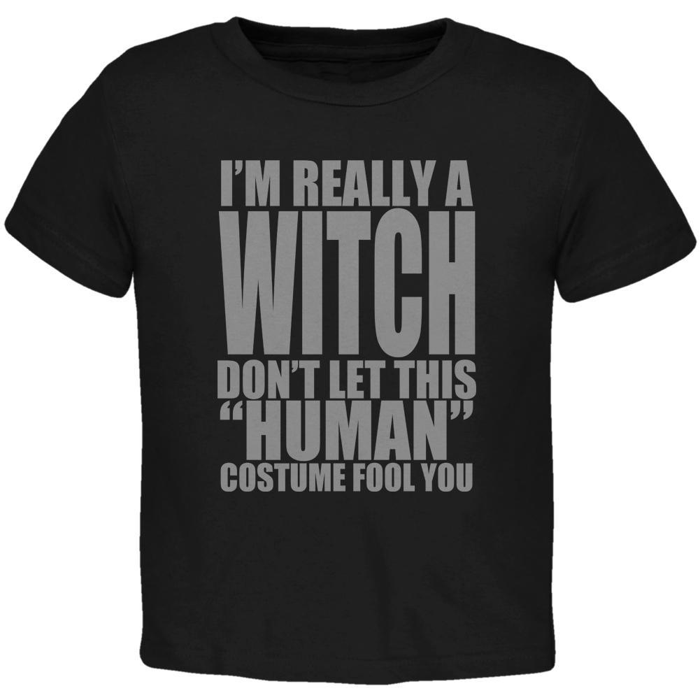 Halloween Human Witch Costume Toddler T Shirt