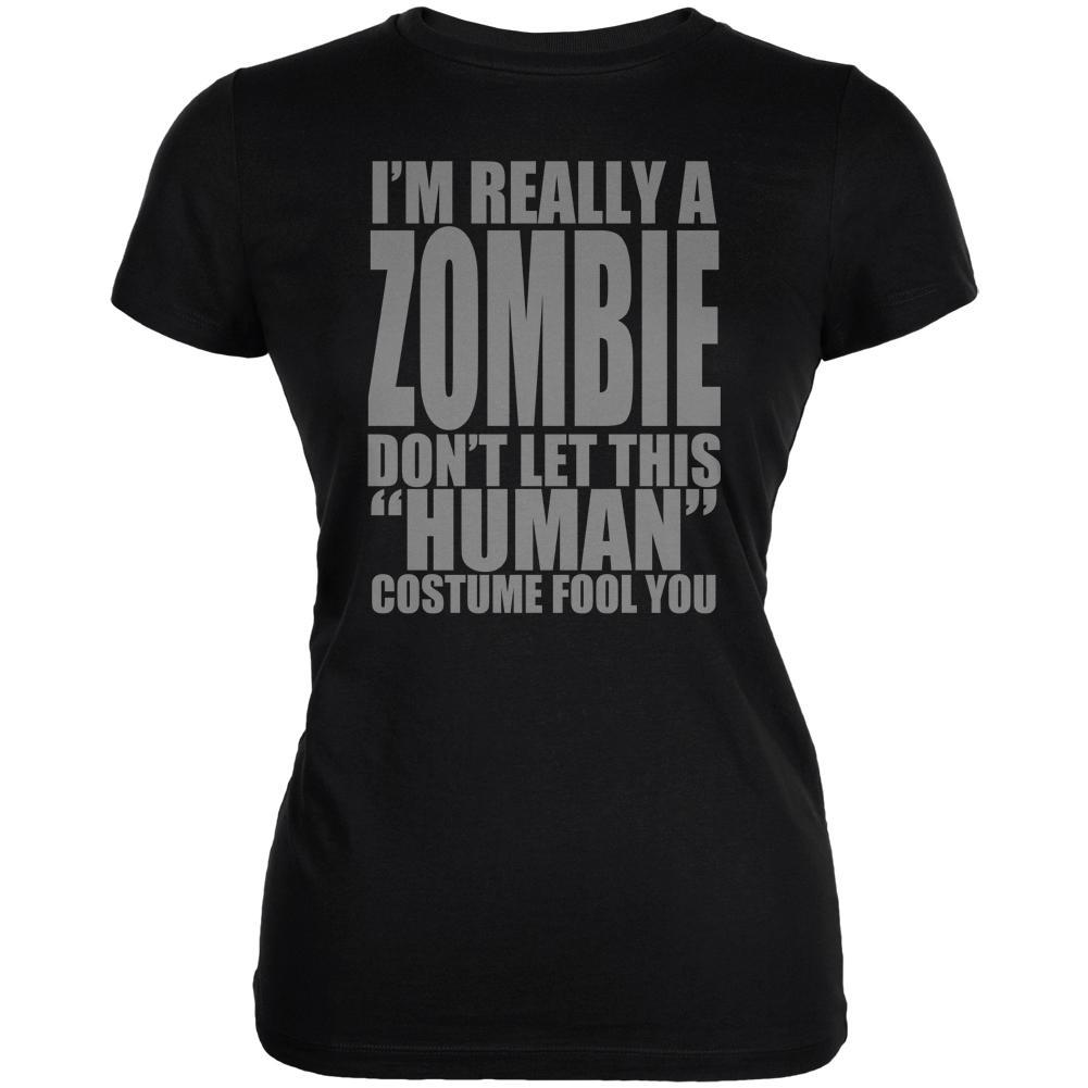 Halloween Human Zombie Costume Juniors Soft T Shirt