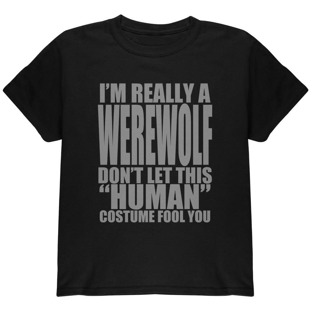 Halloween Human Werewolf Costume Youth T Shirt