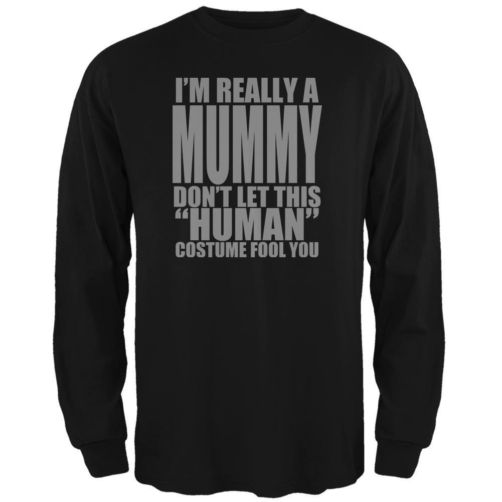 Halloween Human Mummy Costume Mens Long Sleeve T Shirt
