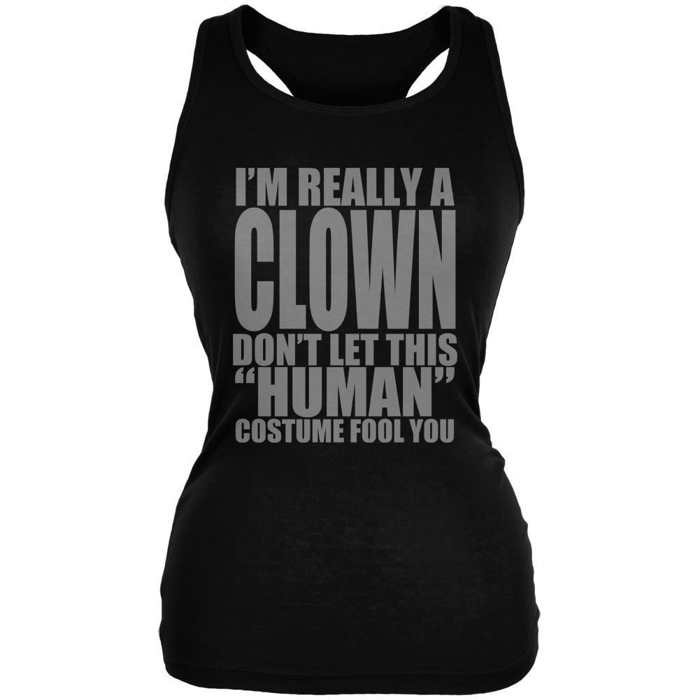 Halloween Human Clown Costume Juniors Soft Tank Top