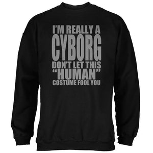 Halloween Human Cyborg Costume Mens Sweatshirt