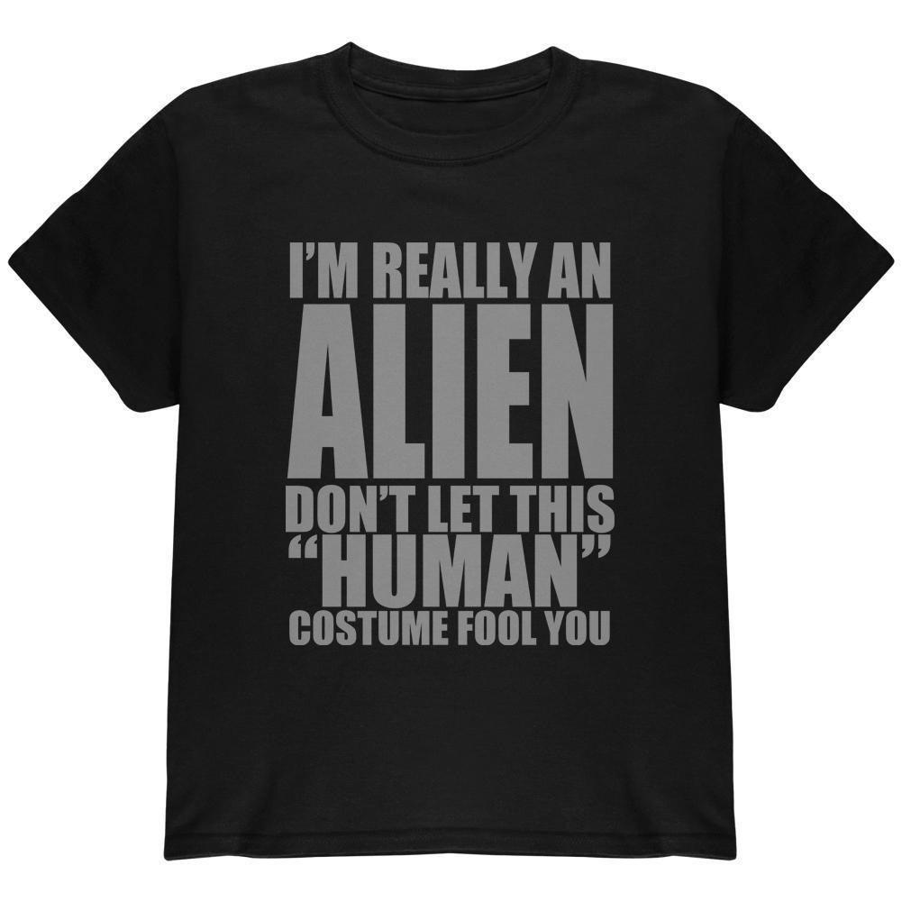 Halloween Human Alien Costume Youth T Shirt