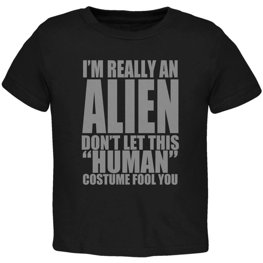 Halloween Human Alien Costume Toddler T Shirt