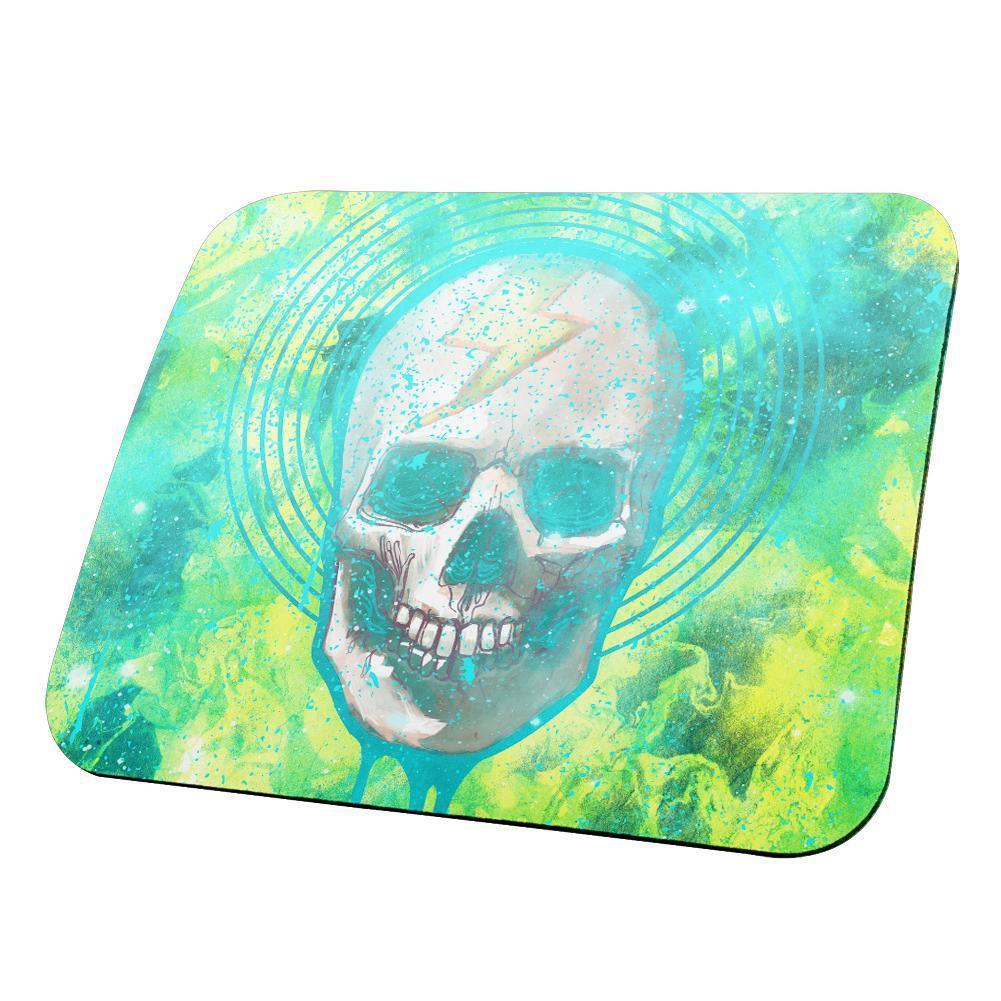 Halloween Lightning Bolt Skull Distressed Plasma All Over Mouse Pad