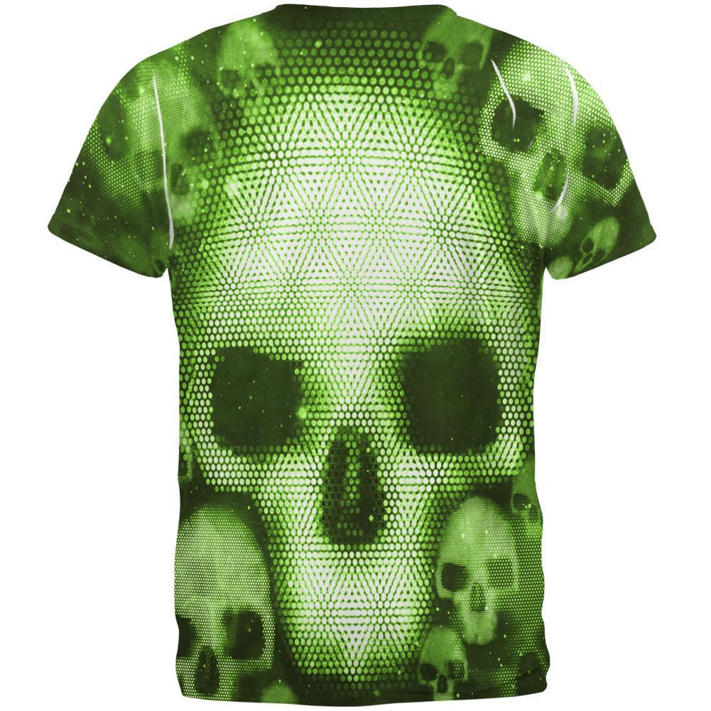 Halloween Cyber Space Alien Skull All Over Mens T Shirt