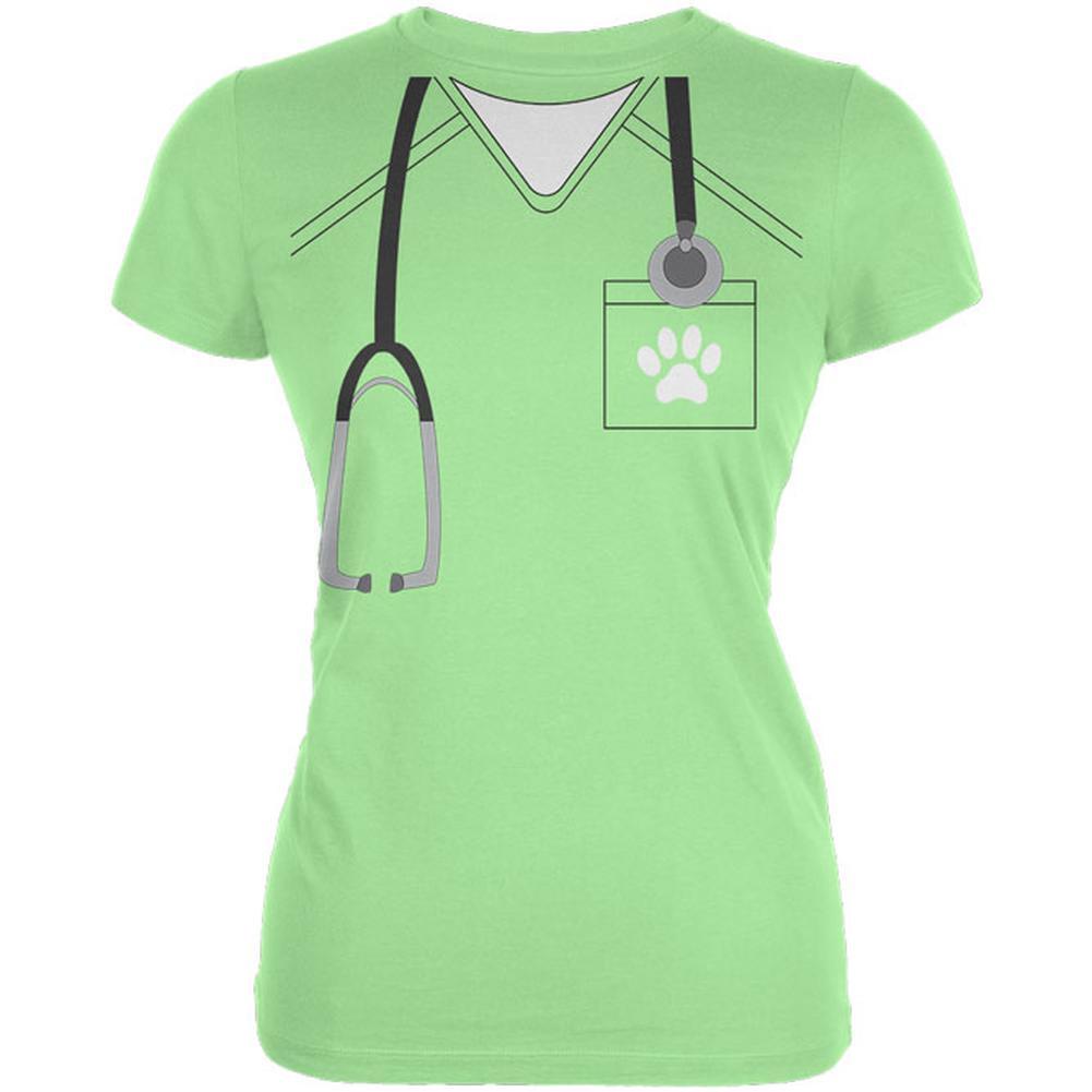 Halloween Vet Veterinarian Scrubs Costume Juniors Soft T Shirt