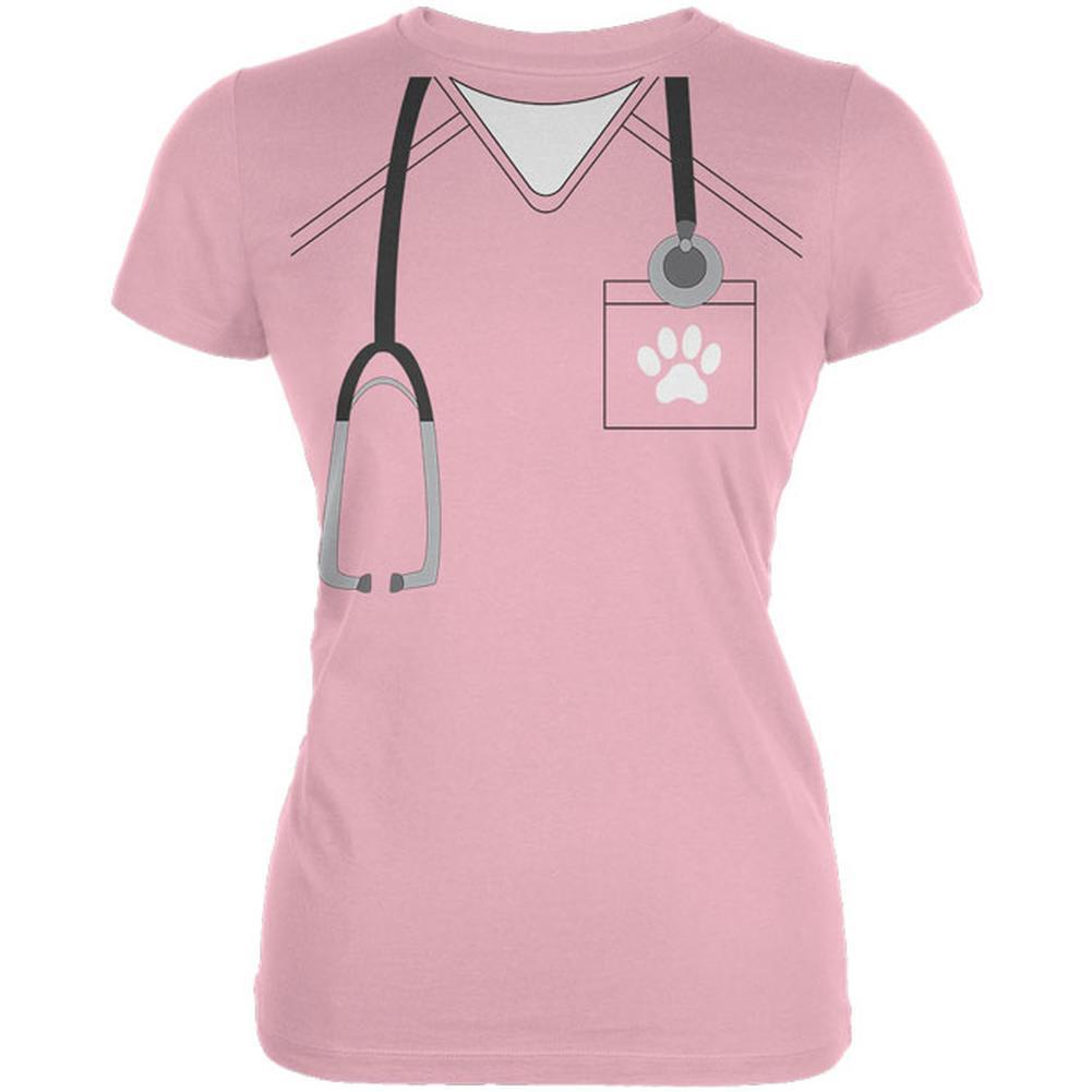 Halloween Vet Veterinarian Scrubs Costume Juniors Soft T Shirt