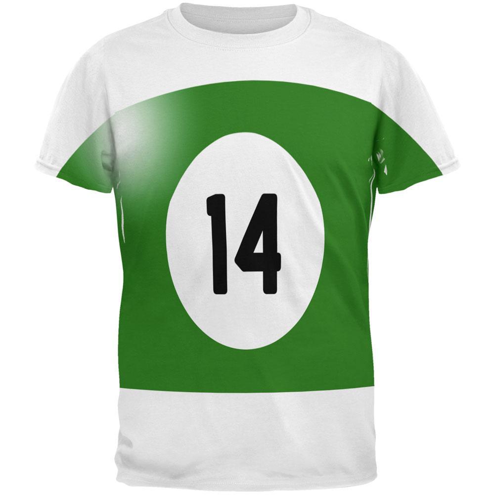 Halloween Billiard Pool Ball Fourteen Costume All Over Mens T Shirt