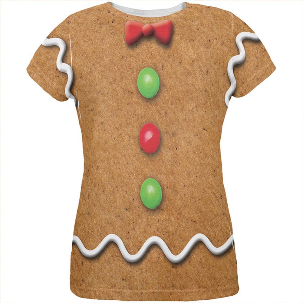 Gingerbread Man Costume All Over Womens T Shirt