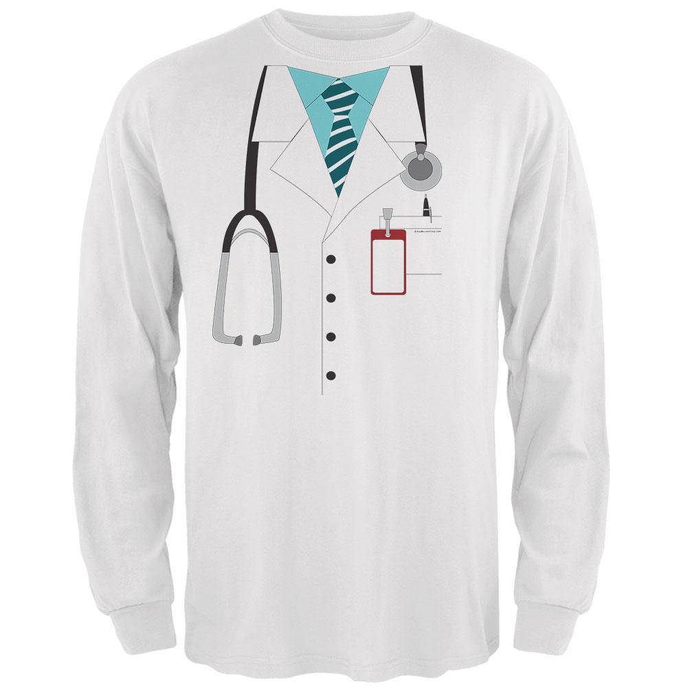 Halloween Doctor Costume Mens Long Sleeve T Shirt