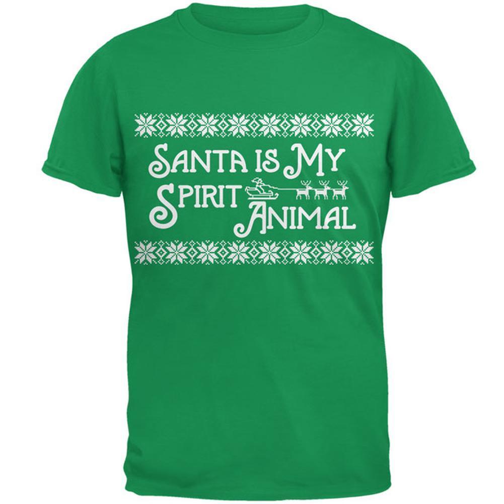 Santa is My Spirit Animal Mens T Shirt