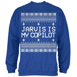 Jarvis Is My Copilot Ugly Christmas Sweater Mens Sweatshirt