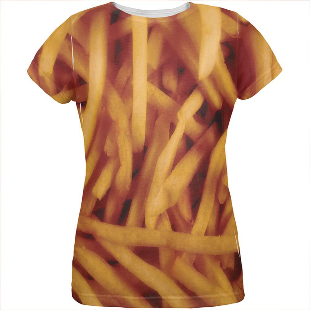Fast Food Golden French Fries Costume All Over Womens T Shirt