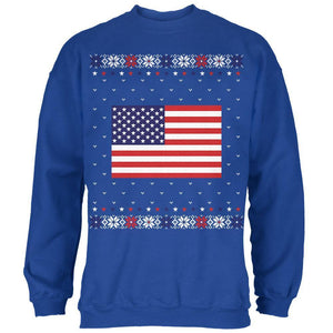 USA American Flag Ugly Christmas Sweater Mens Sweatshirt