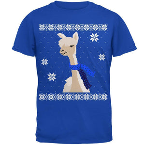 Big Alpaca Scarf Ugly Christmas Sweater Mens T Shirt