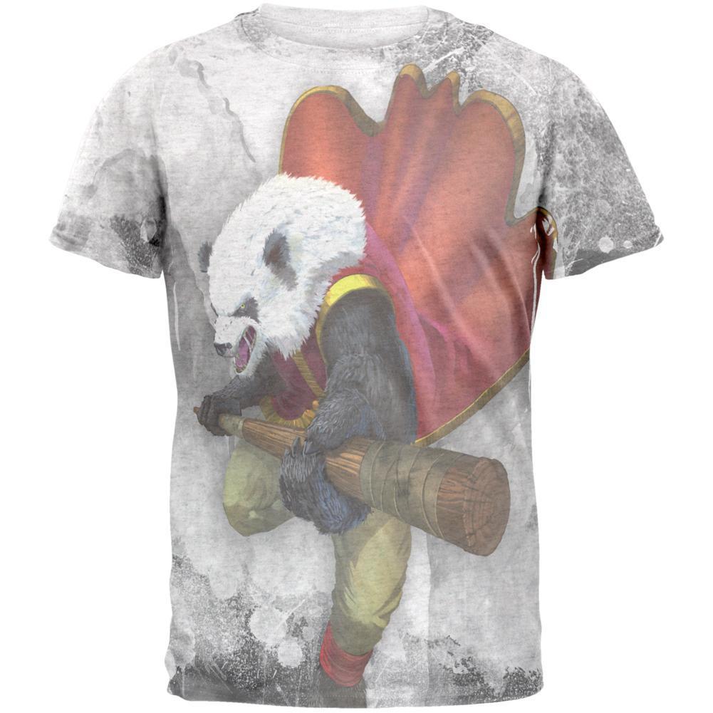 Panda Warrior Monk Mens T Shirt
