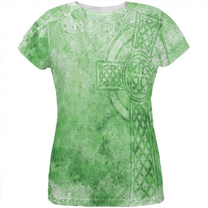 Dirty Irish Celtic Cross All Over Womens T Shirt
