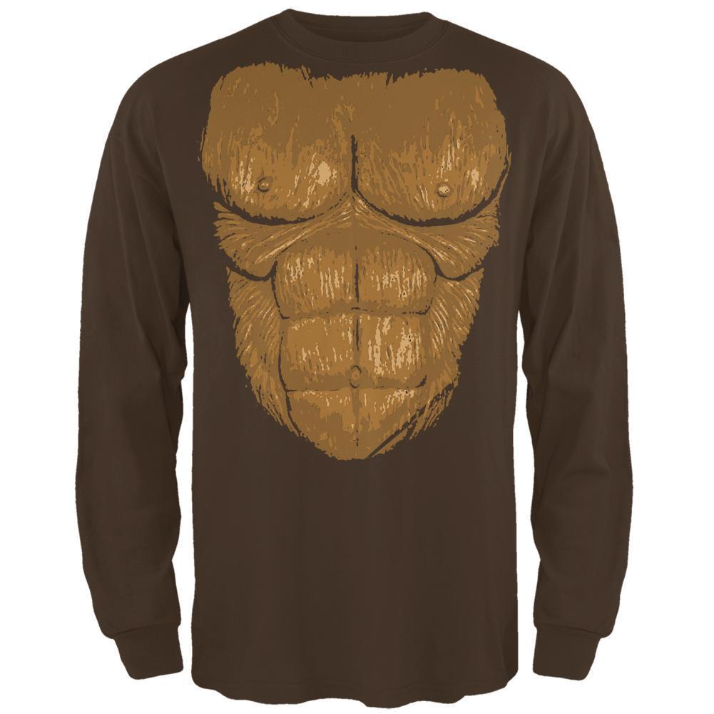 Halloween Sasquatch Bigfoot Costume Mens Long Sleeve T Shirt