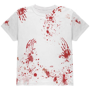 Hallowen Blood Splatter Zombie All Over Youth T Shirt
