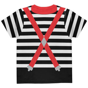 Halloween French Mime Costume All Over Youth T Shirt