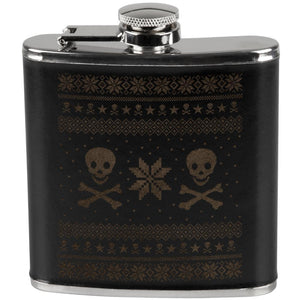 Skull And Crossbones Ugly Christmas Sweater Flask