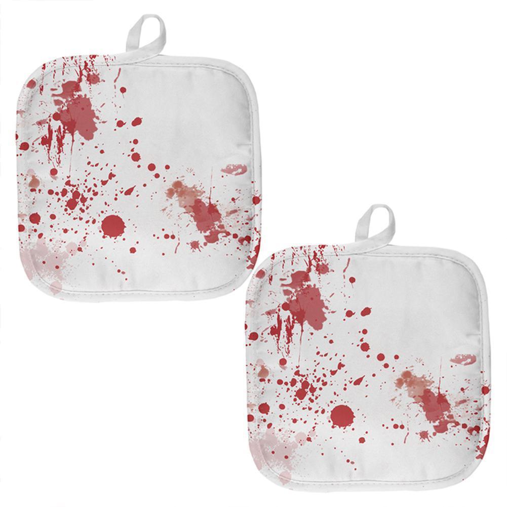 Halloween Blood Splatter All Over Pot Holder (Set of 2)