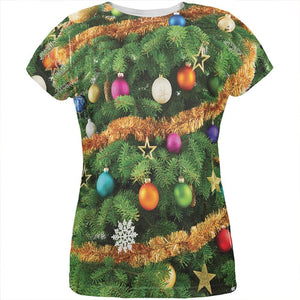 Christmas Tree Costume All Over Womens T Shirt