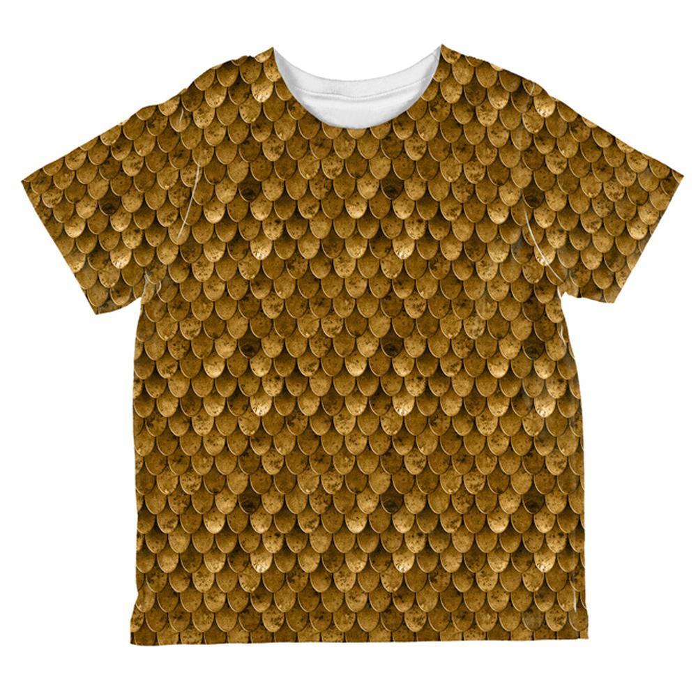 Halloween Bronze Scale Mail Armor Costume All Over Toddler T Shirt