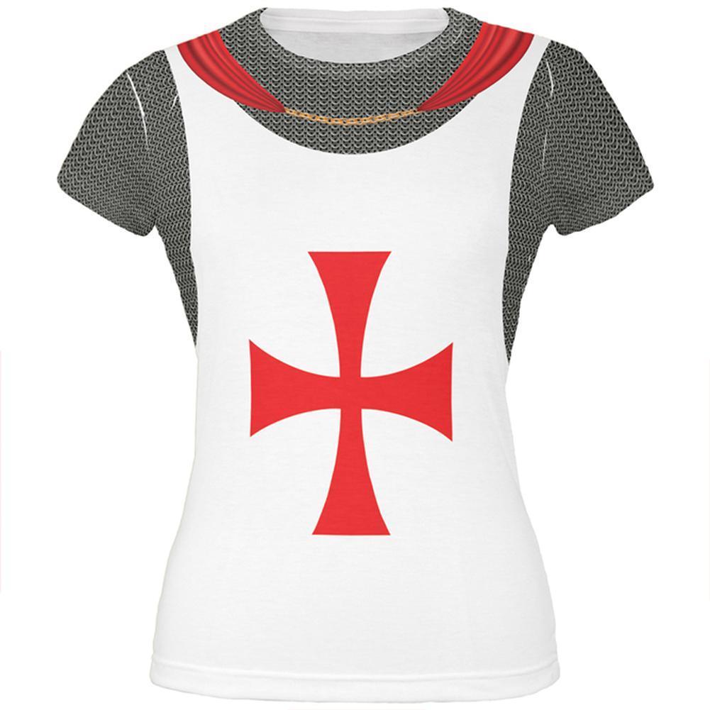 Halloween Knights Templar Armor Costume All Over Juniors T Shirt
