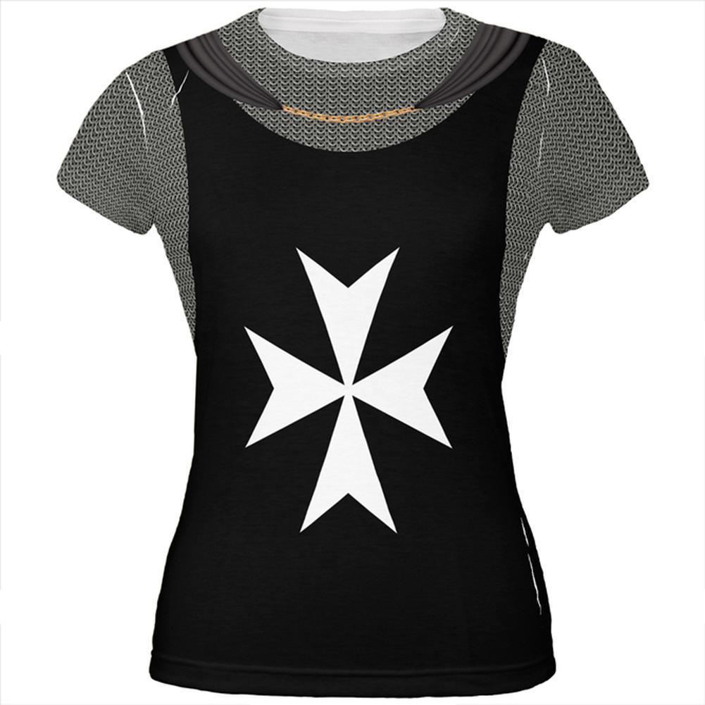Halloween Knights Hospitaller Armor Costume All Over Juniors T Shirt