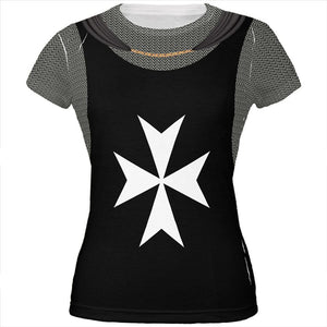 Halloween Knights Hospitaller Armor Costume All Over Juniors T Shirt