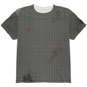 Halloween Battle Damage Chainmail Costume All Over Youth T Shirt