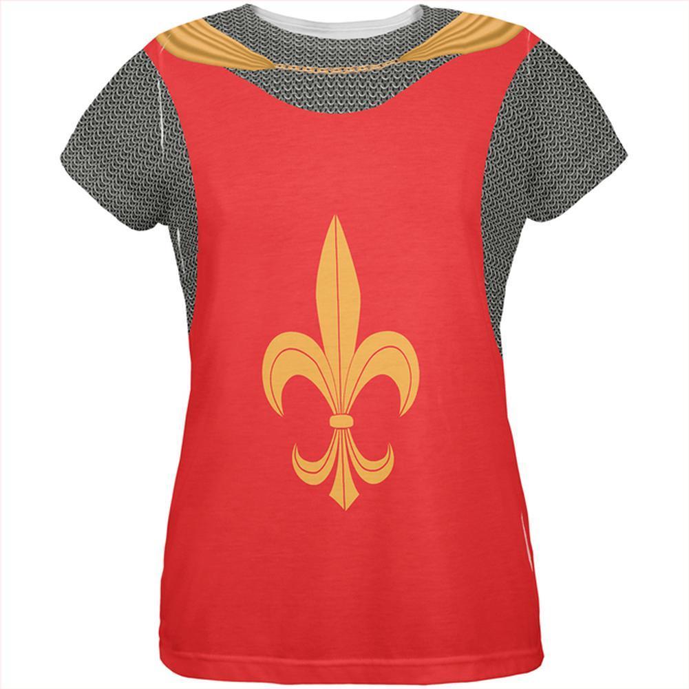 Halloween Knight Fleur-De-Lis Armor Costume All Over Womens T Shirt