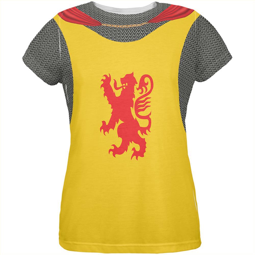 Halloween Knight Rampant Lion Armor Costume All Over Womens T Shirt