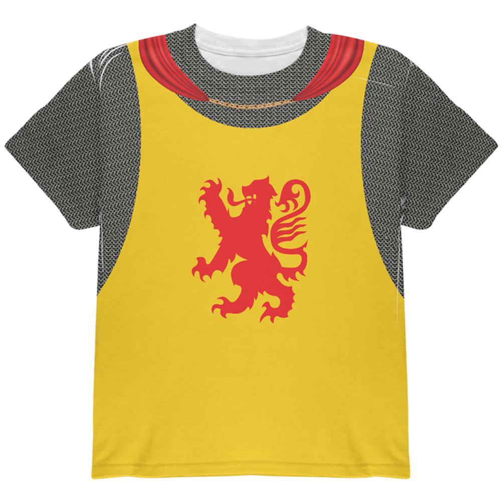 Halloween Knight Rampant Lion Armor Costume All Over Youth T Shirt