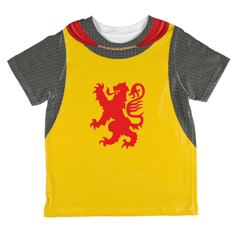 Halloween Knight Rampant Lion Armor Costume All Over Toddler T Shirt