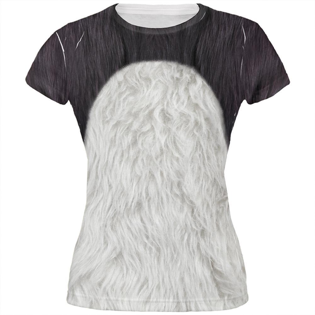 Halloween Panda Bear Costume All Over Juniors T Shirt